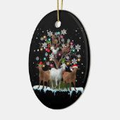 kerstgeit op de boomschildklier keramisch ornament (Links)