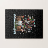 kerstgeit op de boomschildklier legpuzzel (Horizontaal)