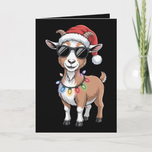 Kerstgeit Sinterklaas Hoed Zonnebril Lichten Boerd Kaart