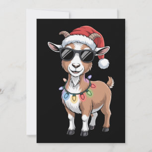 Kerstgeit Sinterklaashoed Zonnebril Lichtjes Boerd Kaart