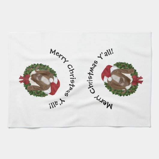 Kerstgeit Tea Towel Theedoek (Horizontaal)