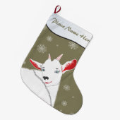 kerstgeit VOEG JOUW NAAM TOE KIES JE KLEUR Grote Kerstsok (Voorkant (Hangend))