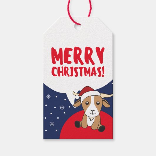 Kerstgeit Winterdieren Gift Labels Cadeaulabel (Voorkant)