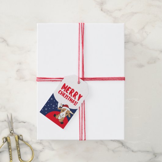 Kerstgeit Winterdieren Gift Labels Cadeaulabel (Met Touw)