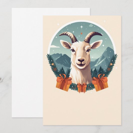 Kerstgeitengeschenken Feestdagenkaart (Voorkant / Achterkant)