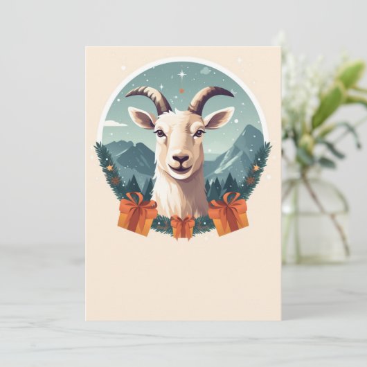 Kerstgeitengeschenken Feestdagenkaart (Staand voorkant)