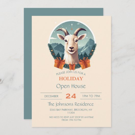 Kerstgeitengeschenken Kaart (Voorkant / Achterkant)