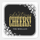 Kerstgejuich Sneeuwvlokken Modern Holiday Sticker (Voorkant)