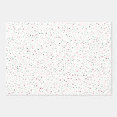 kerstgekleurd sneeuwpakpapier voor stippen inpakpapier vel (Voorkant 3)