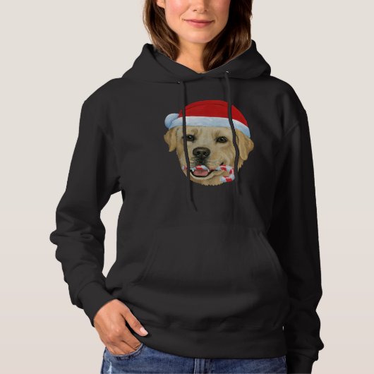 kerstgele lab hoodie (Voorkant)