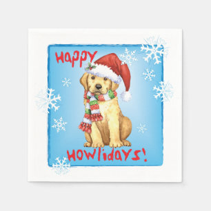 kerstgele lab servet