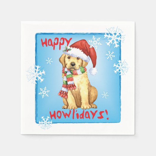 kerstgele lab servet (Voorkant)