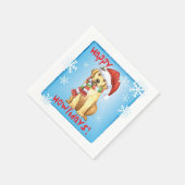 kerstgele lab servet (Hoek)