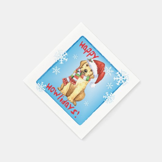 kerstgele lab servet (Hoek)