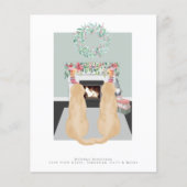 kerstgele labrador Dogs Fireplace Scene (Voorkant)