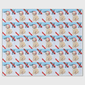 kerstgele labrador Puppy Cadeaupapier (Vlak)