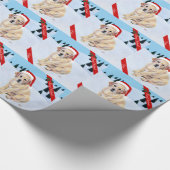 kerstgele labrador Puppy Cadeaupapier (Hoek)