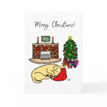 kerstgele labrador slaapstand