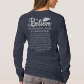 Kerstgeloof Jezus Nativiteit Blauwe hoes T-shirt (Achterkant)