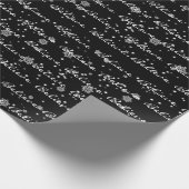 Kerstgeloof Tekst en sneeuwvlokken die Pa ompakken Cadeaupapier (Hoek)