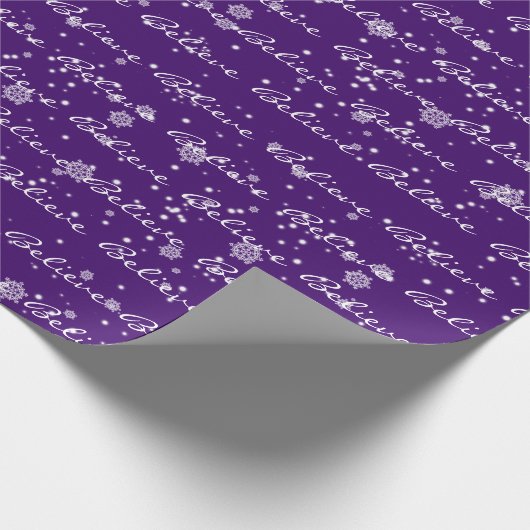 Kerstgeloof Tekst en Snowflakes Cadeaupapier (Hoek)