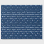 Kerstgeloof Tekst en Snowflakes Verpakking Cadeaupapier (Vlak)