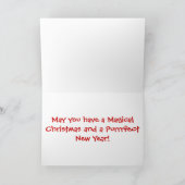 Kerstgeloof Zwarte en Witte Keuten Feestdagen Kaart (Binnen)