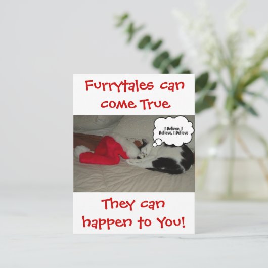 Kerstgeloof Zwarte en Witte Keuten Feestdagenkaart (Staand voorkant)