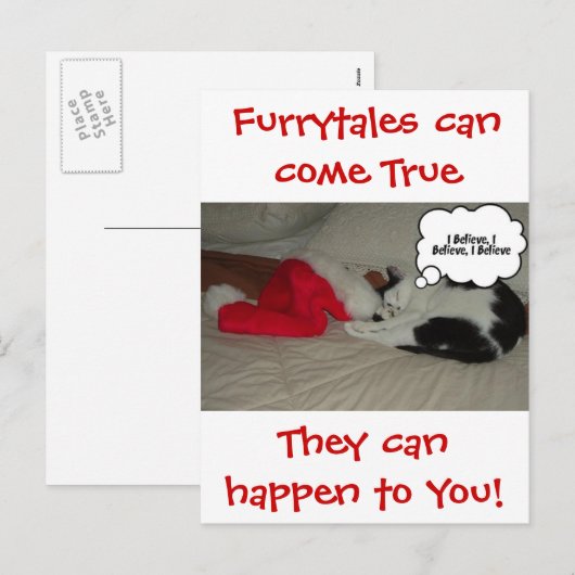 Kerstgeloof Zwarte en Witte Keuten Feestdagenkaart (Voorkant / Achterkant)