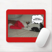 Kerstgeloof Zwarte en Witte Keuten Muismat (Met muis)