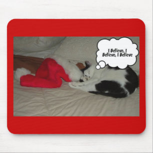 Kerstgeloof Zwarte en Witte Keuten Muismat