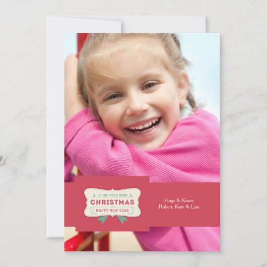 Kerstgeluk Vrijdag Fotokaart Feestdagenkaart (Voorkant)