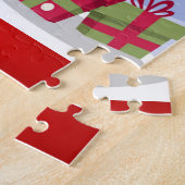 Kerstgelukkig Beer Legpuzzel (Zijkant)