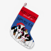 Kerstgelukkige Moo-jaarstop Kleine Kerstsok (Voorkant (Hangend))