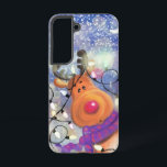 Kerstgelukkige rendieren samsung galaxy hoesje<br><div class="desc">Happy Reindeer MIGNED Painting - Vrolijk kerstfeest</div>