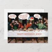 Kerstgelukkige verjaardag Jezus Comics Style Funny Feestdagenkaart (Voorkant / Achterkant)