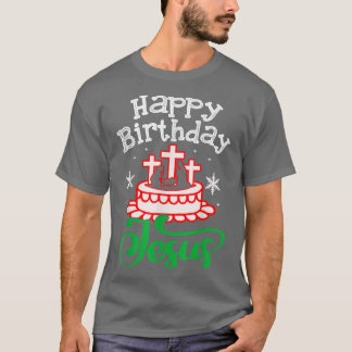 Kerstgelukkige verjaardag Jezus Pajama Holiday Dee T-shirt