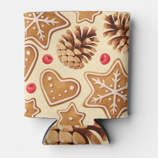 Kerstgember: Feestelijk naadloos patroon. Blikjeskoeler (Voorkant)