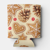 Kerstgember: Feestelijk naadloos patroon. Blikjeskoeler (Achterkant)