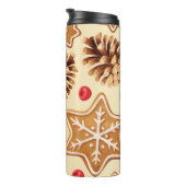 Kerstgember: Feestelijk naadloos patroon. Thermosbeker (Geroteerd rechts)