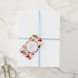 Kerstgemberkoek Snoep Lint Cadeaulabel