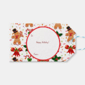 Kerstgemberkoek Snoep Lint Cadeaulabel (Voorkant (Horizontaal))