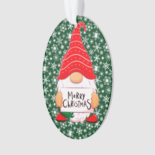 kerstgenoom gepersonaliseerd ornament (voorkant)