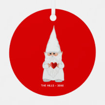 Kerstgenoom houdt een hart op rood