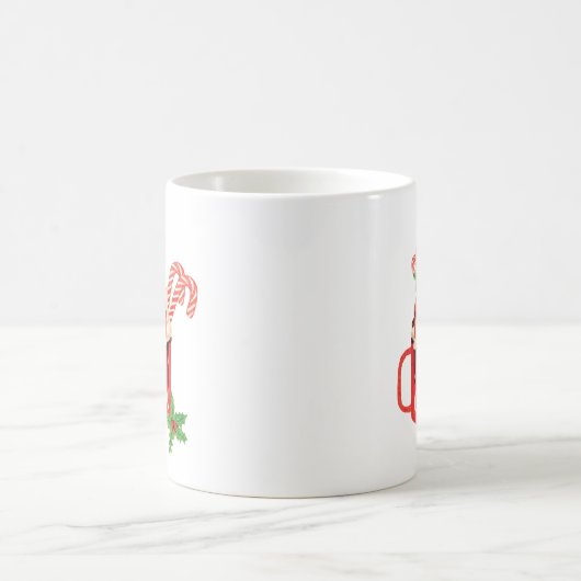 Kerstgenoom in een Mok van warme chocolade (Center)