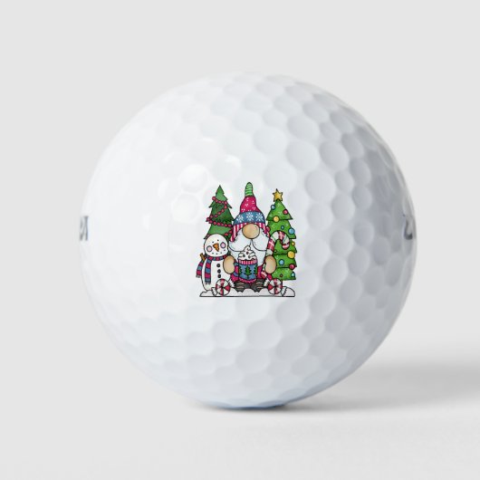kerstgenoom Merry kerstfamilie cadeau Golfballen (Voorkant)