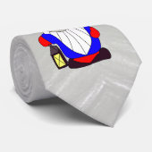 Kerstgenoom op Kantoor grijze achtergrond Stropdas (Opgerold)