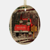 Kerstgenoom Sweet Gnome Red Truck Pset Rustin Keramisch Ornament (Rechts)