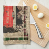 Kerstgenoom Sweet Gnome Red Truck Pset Rustin Theedoek (Quarter Fold)