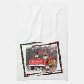 Kerstgenoom Sweet Gnome Red Truck Pset Rustin Theedoek (Verticaal)